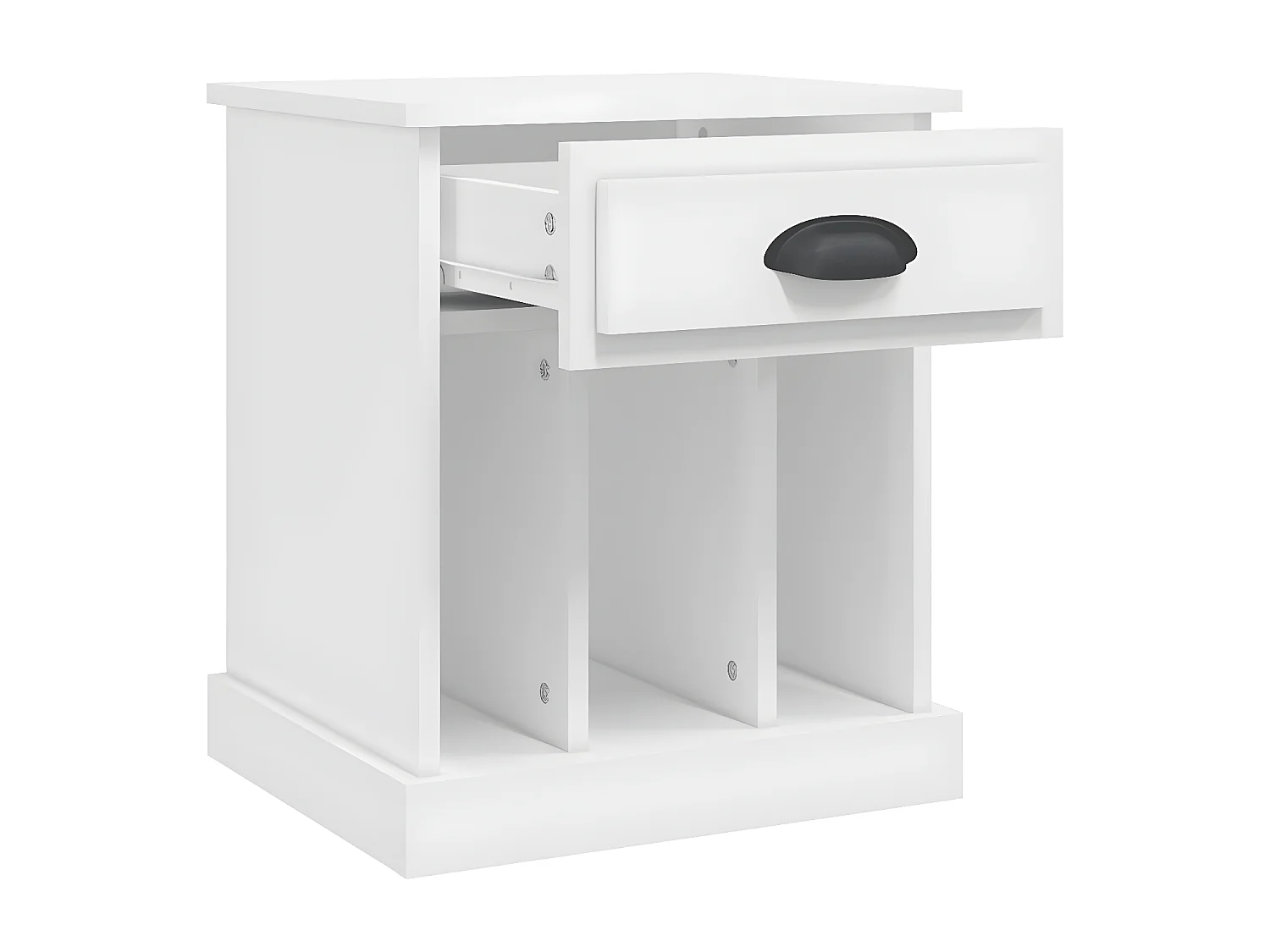 Table de chevet blanc 43x36x50 cm