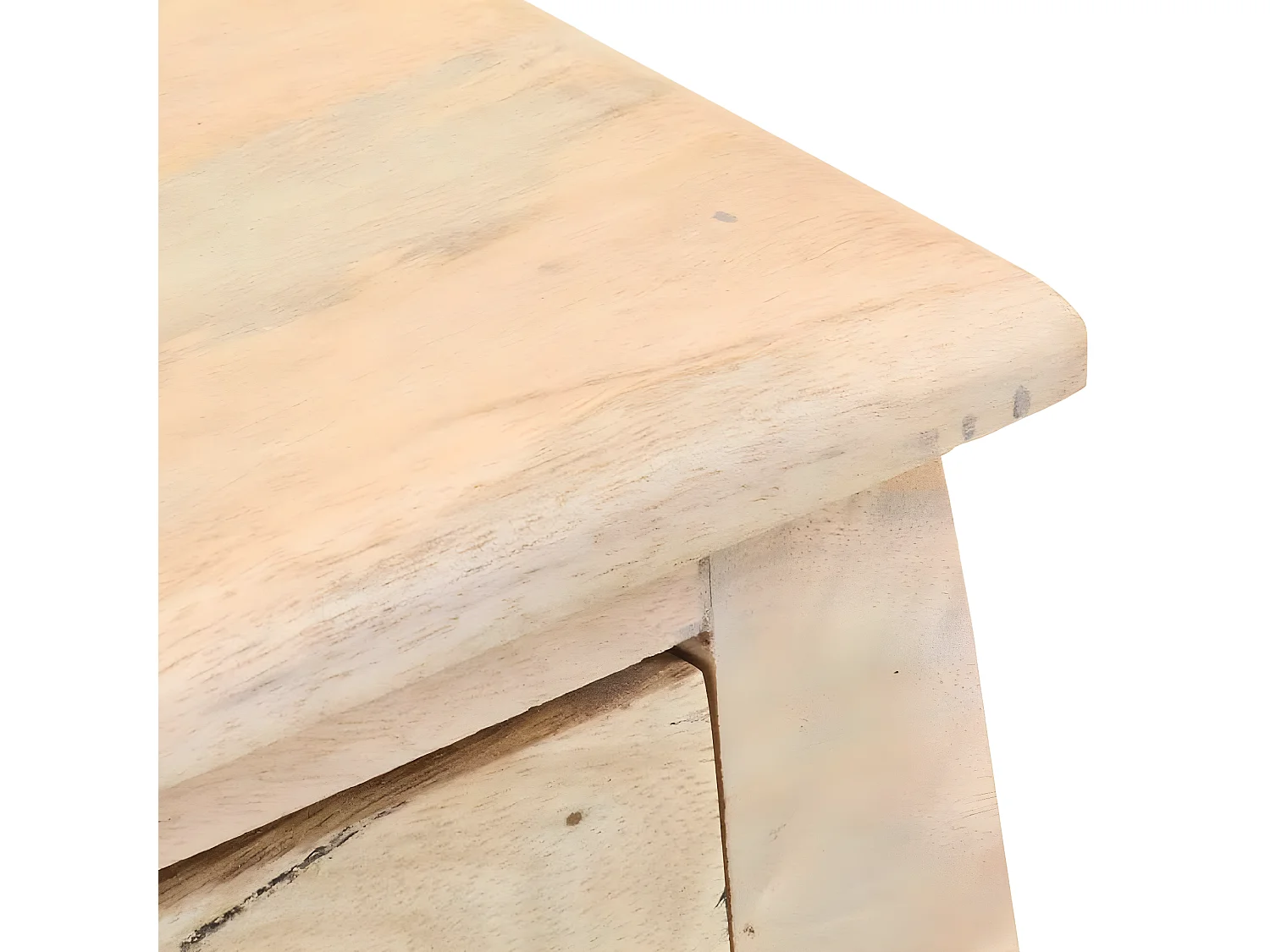 Nachtkastje 28x28x46 cm massief mangohout