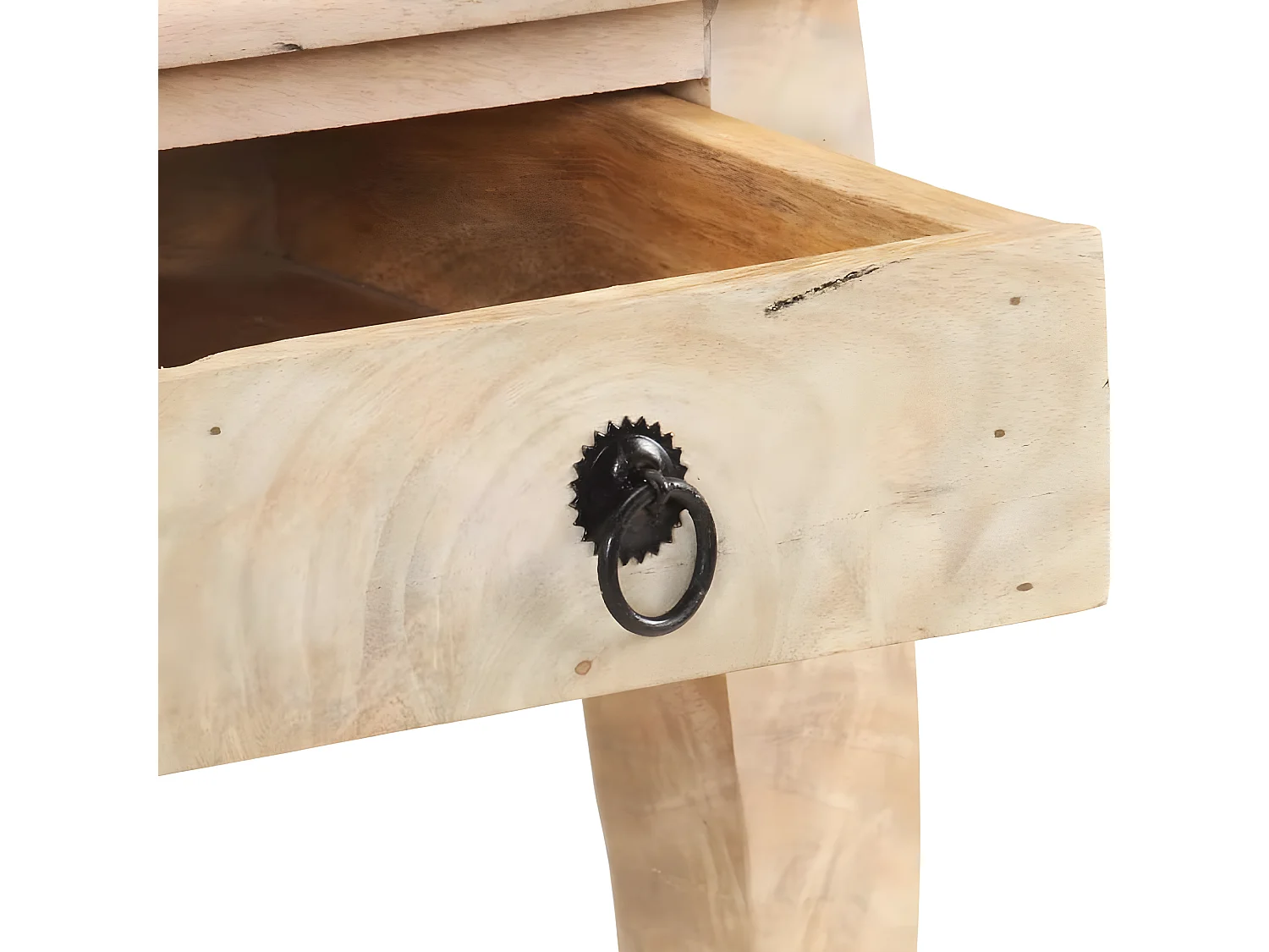 Nachtkastje 28x28x46 cm massief mangohout