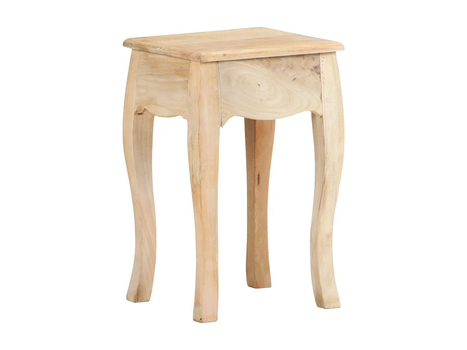 Mesita de noche de madera maciza de mango 28x28x46 cm