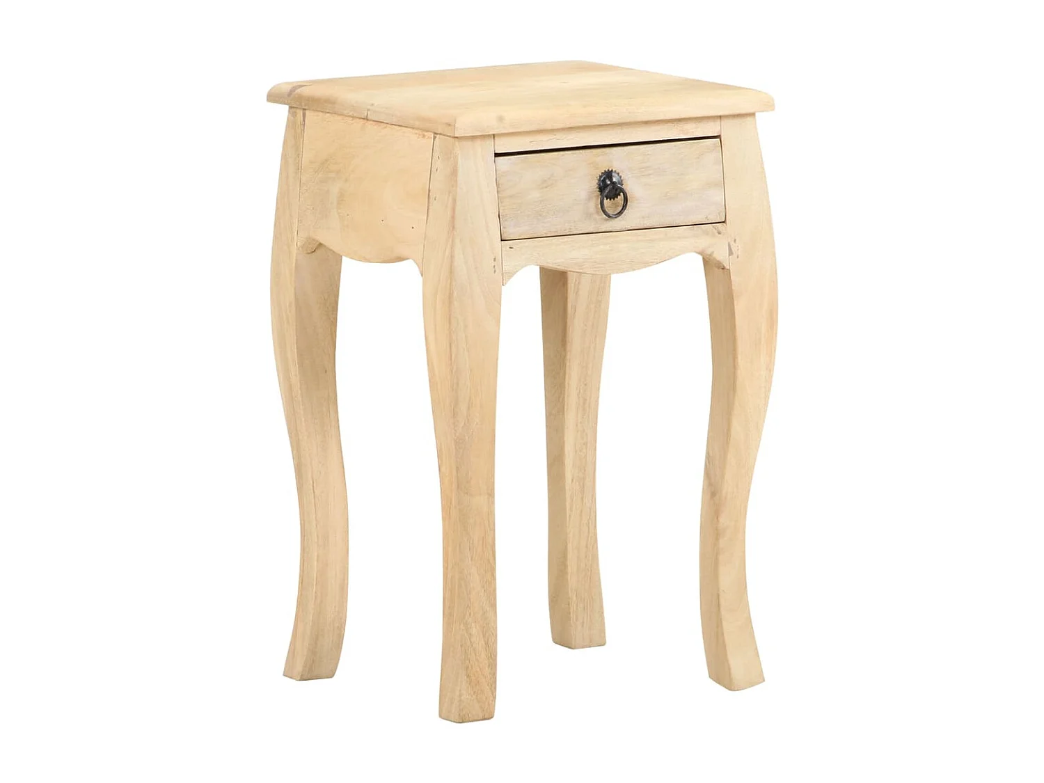 Mesita de noche de madera maciza de mango 28x28x46 cm