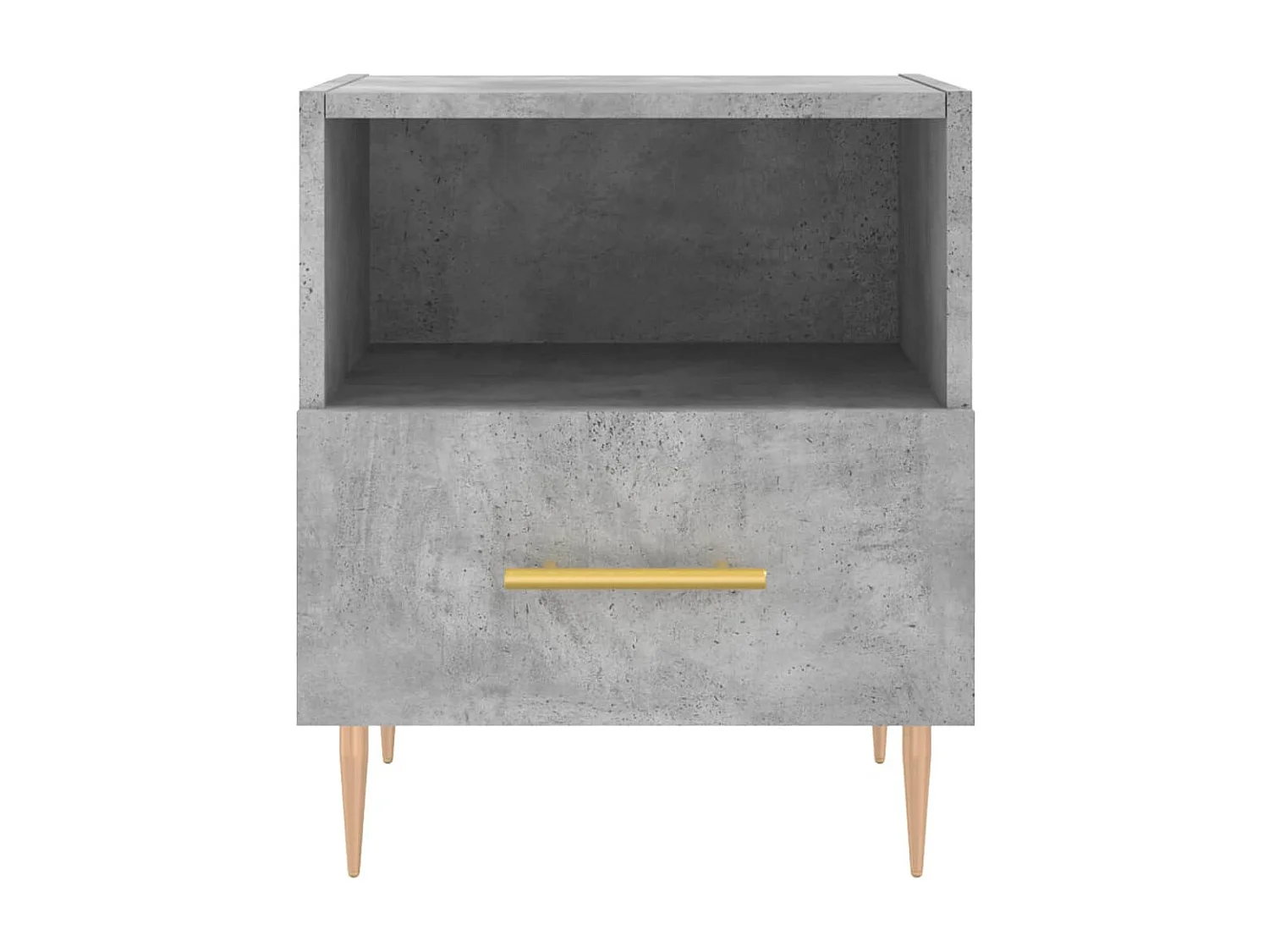 Mesa de cabeceira derivados de madeira cinza cimento