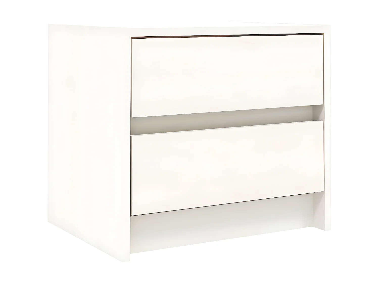 Tables de chevet 2 pièces blanc 40x31x35,5 cm bois de pin massif