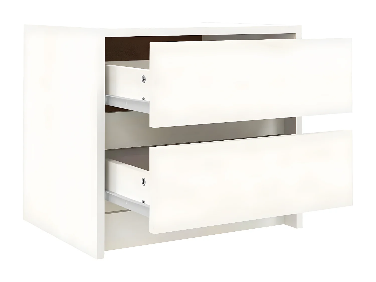 Tables de chevet 2 pièces blanc 40x31x35,5 cm bois de pin massif