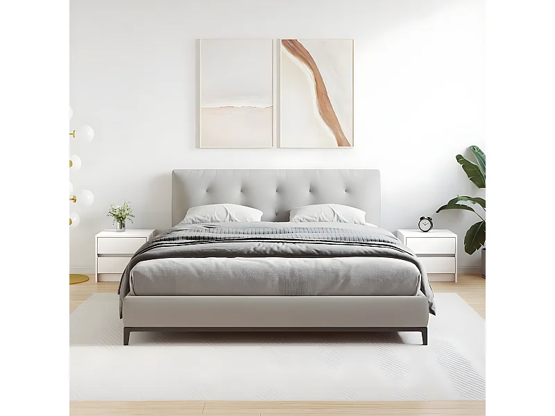 Tables de chevet 2 pièces blanc 40x31x35,5 cm bois de pin massif