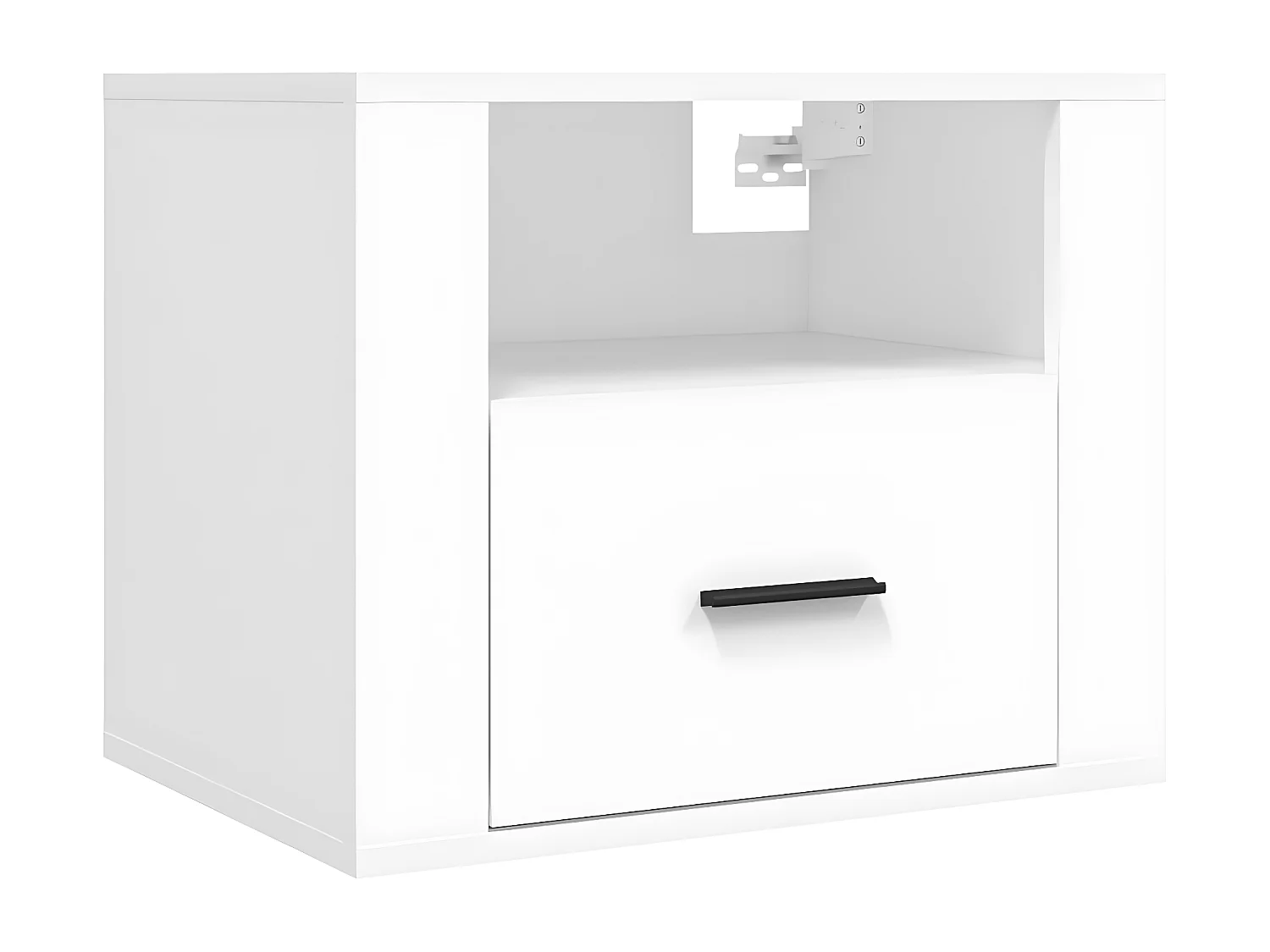 Nachtkastjes 2 st wandgemonteerd 50x36x40 cm wit