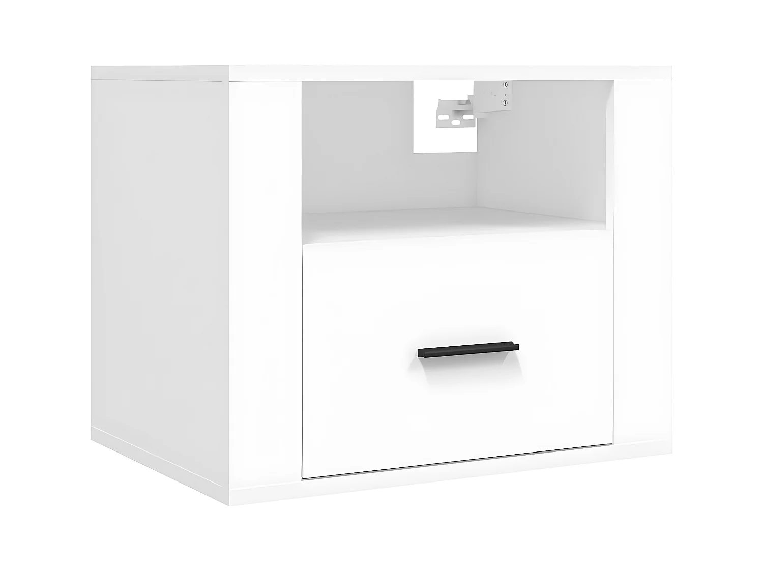 Tables de chevet murales 2 pièces Blanc 50x36x40 cm