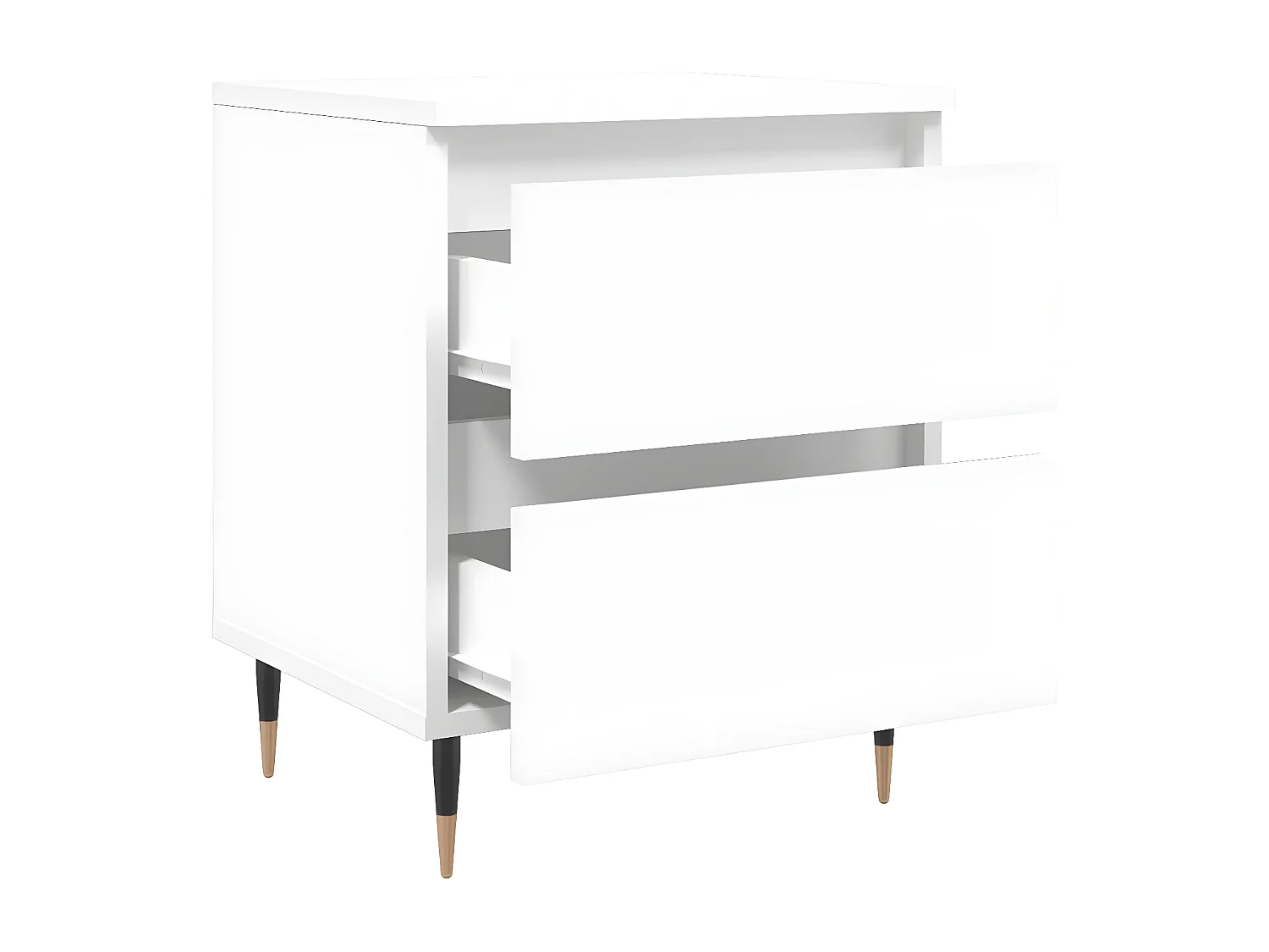 Tables de chevet 2 pièces blanc 40x35x50 cm bois d’ingénierie