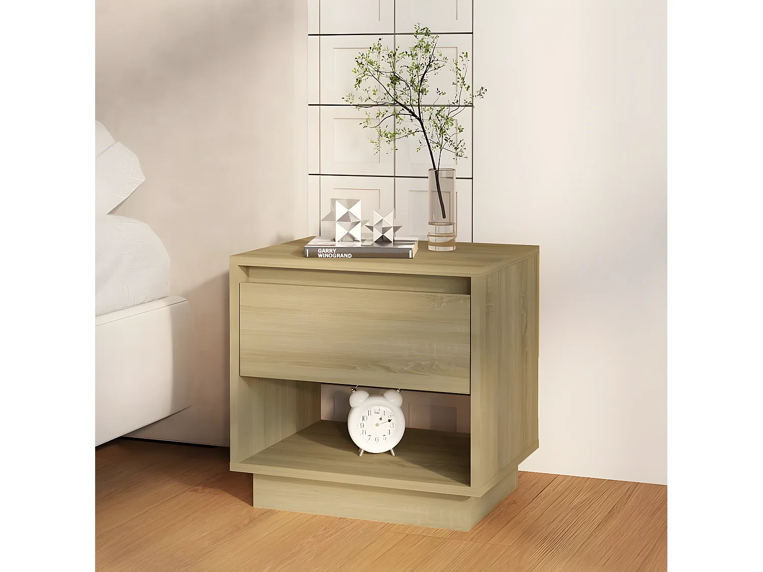 Tables de chevet 2 pièces Chêne sonoma 45x34x44 cm Aggloméré