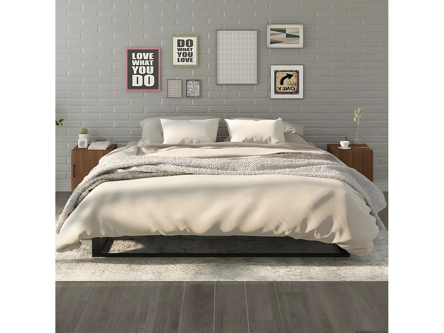 Tables de chevet 2 pièces Chêne marron Bois d'ingénierie