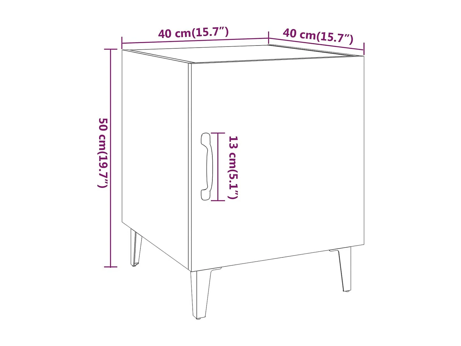 Tables de chevet 2 pièces Chêne marron Bois d'ingénierie