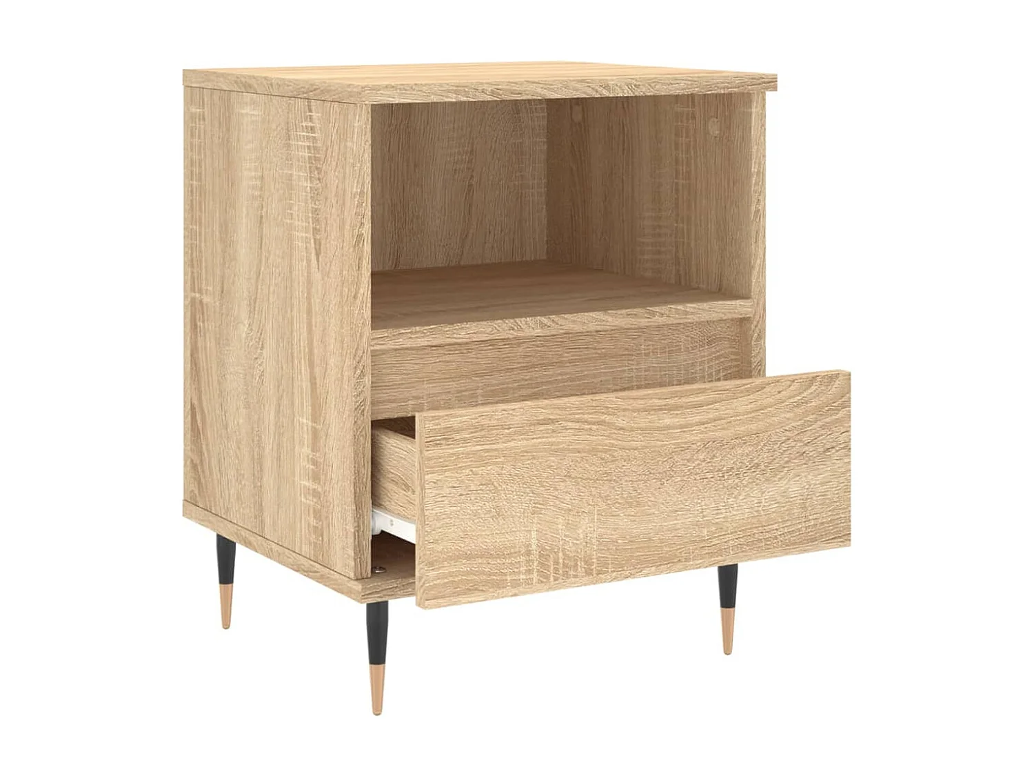 Mesita de noche madera de ingeniería roble Sonoma 40x35x50 cm