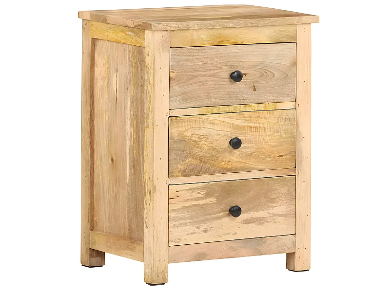 Table de chevet 45x35x60 cm Bois de manguier massif