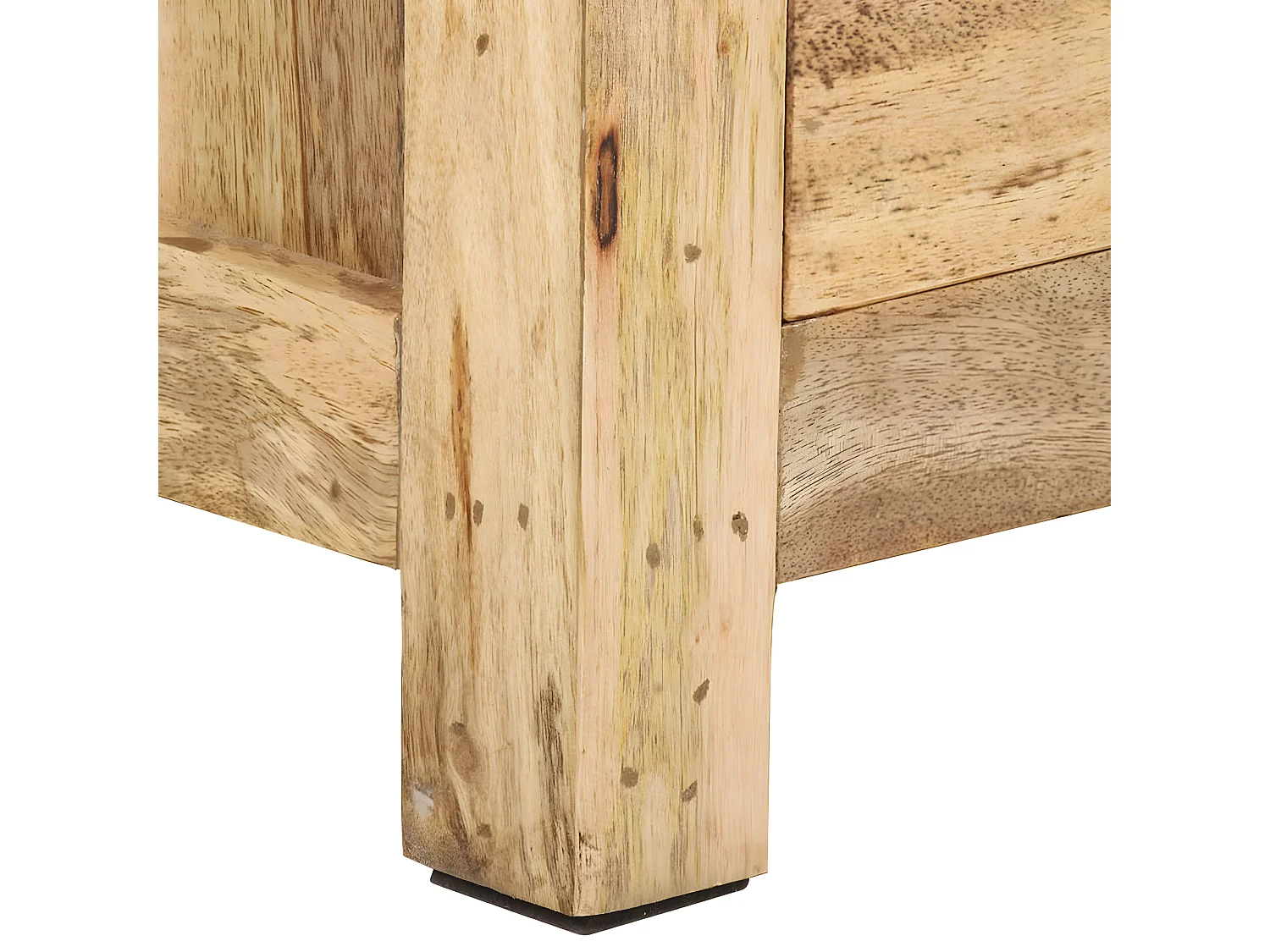 Mesita de noche de madera maciza de mango 45x35x60 cm