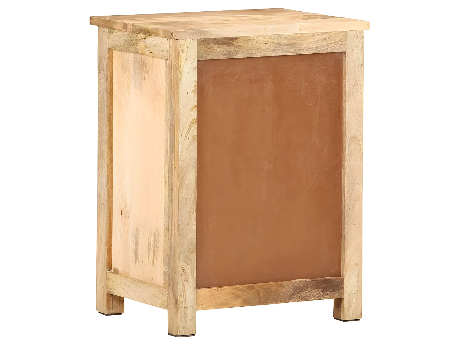 Mesita de noche de madera maciza de mango 45x35x60 cm