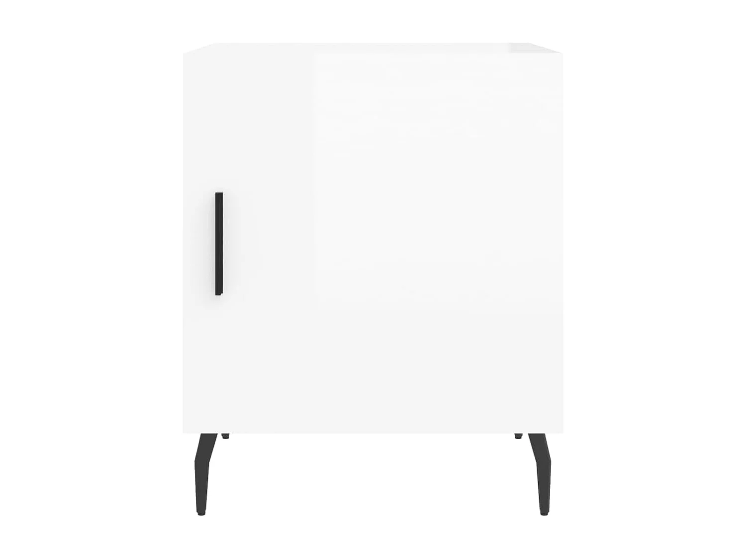 Tables de chevet 2 pièces blanc brillant 40x40x50 cm