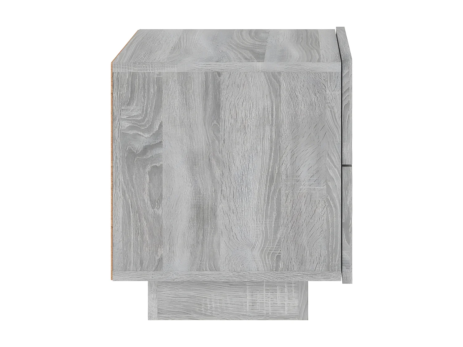 Table de chevet avec lumières LED sonoma gris 70x36x40,5 cm