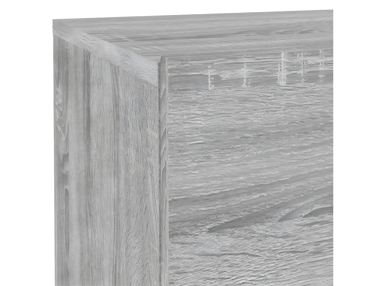 Table de chevet avec lumières LED sonoma gris 70x36x40,5 cm