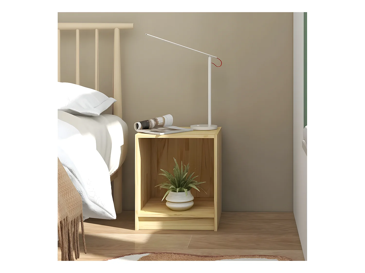 Table de chevet 35,5x33,5x41,5 cm Bois de pin massif