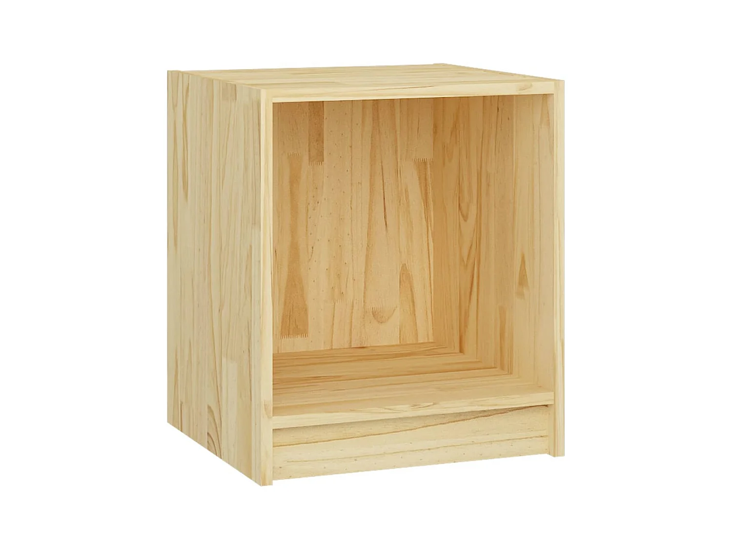 Mesita de noche madera maciza de pino 35,5x33,5x41,5 cm