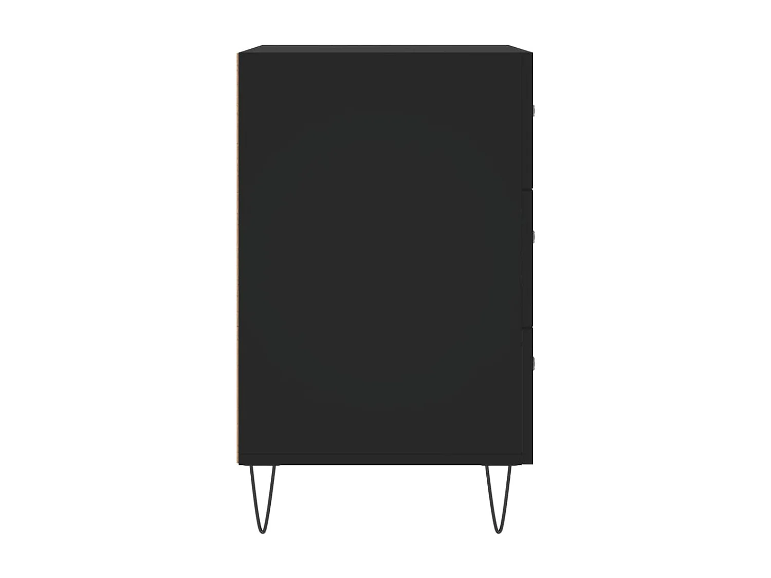 Table de chevet noir 40x40x66 cm bois d'ingénierie