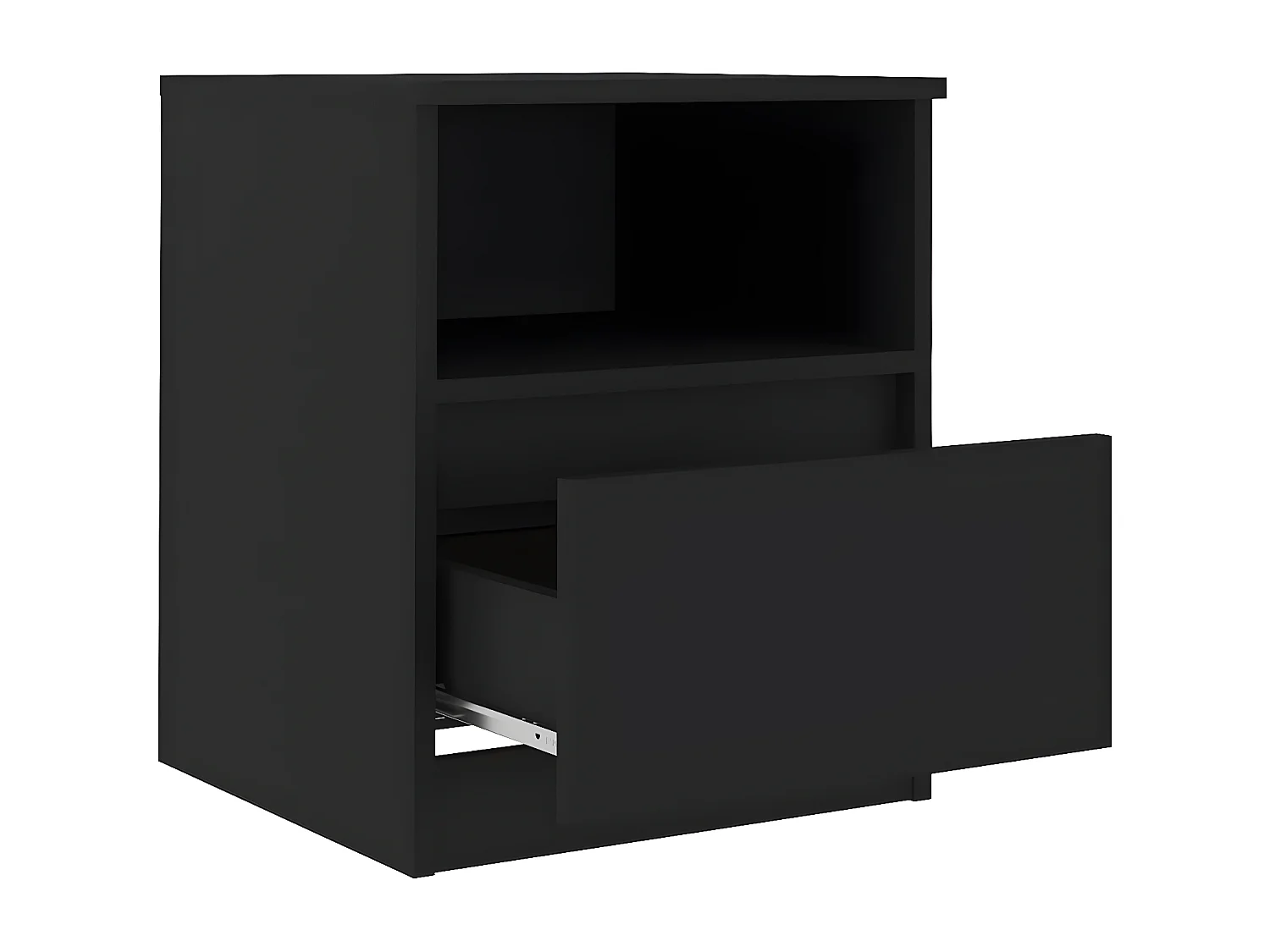 Table de chevet Noir 40x40x50 cm Aggloméré