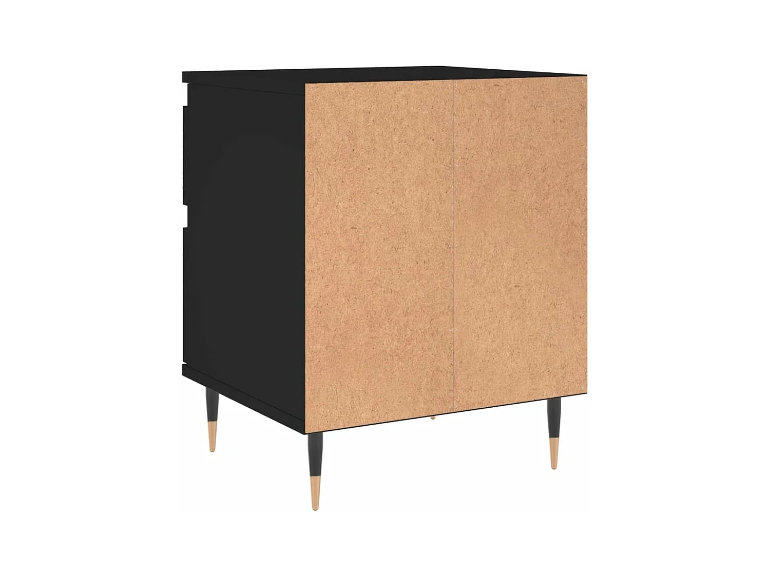 Tables de chevet 2 pièces noir 40x35x50 cm bois d’ingénierie