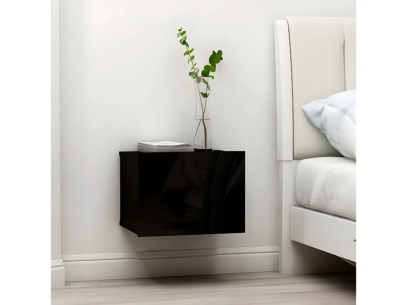 Mesa de cabeceira 40x30x30 cm contraplacado preto