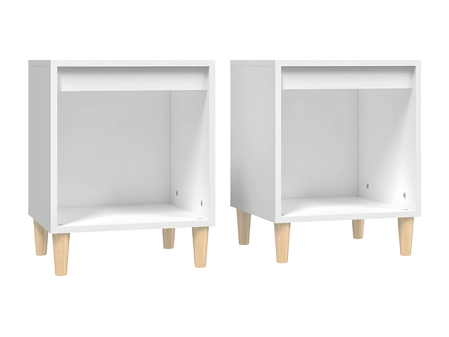 Nachtkastjes 2 st 40x35x50 cm wit