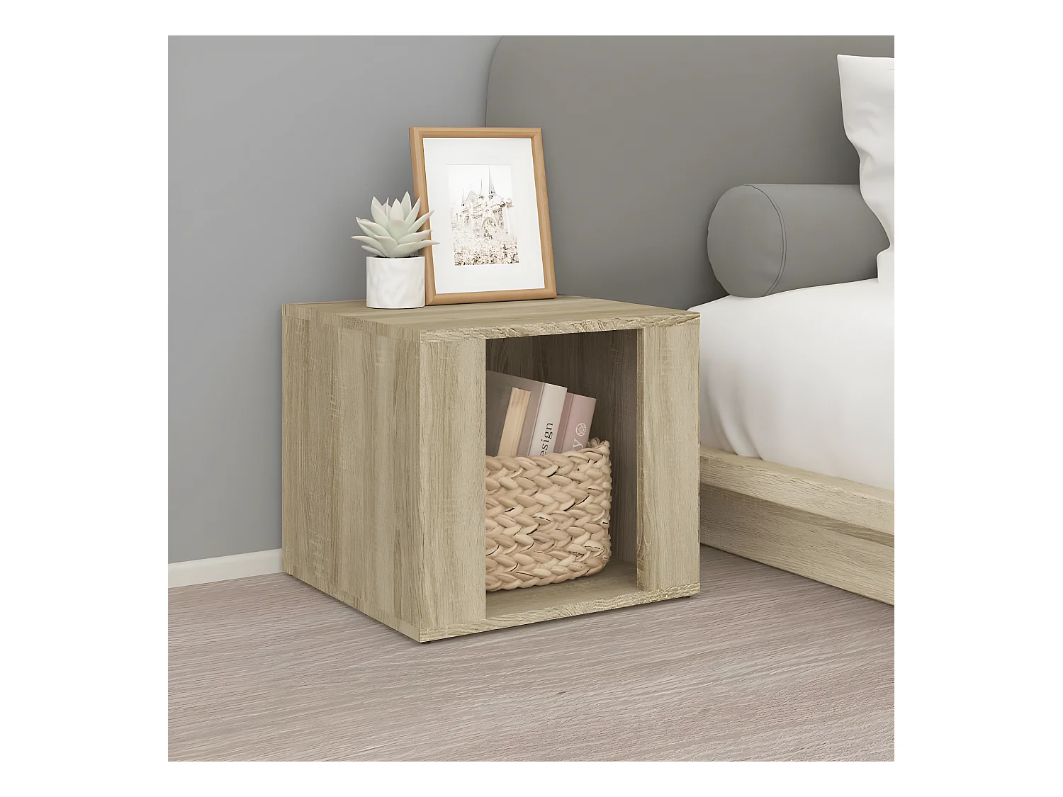 Table de chevet Chêne sonoma 41x40x36 cm Bois d'ingénierie