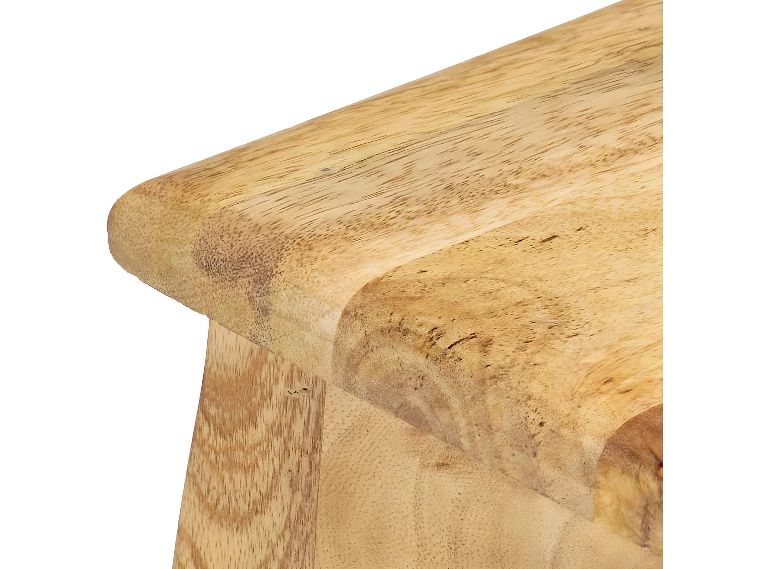 Mesita de noche de madera maciza de mango 28x28x46 cm