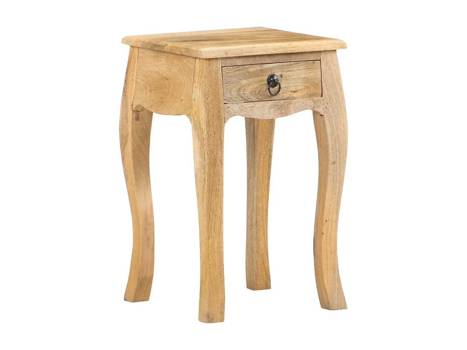 Mesita de noche de madera maciza de mango 28x28x46 cm