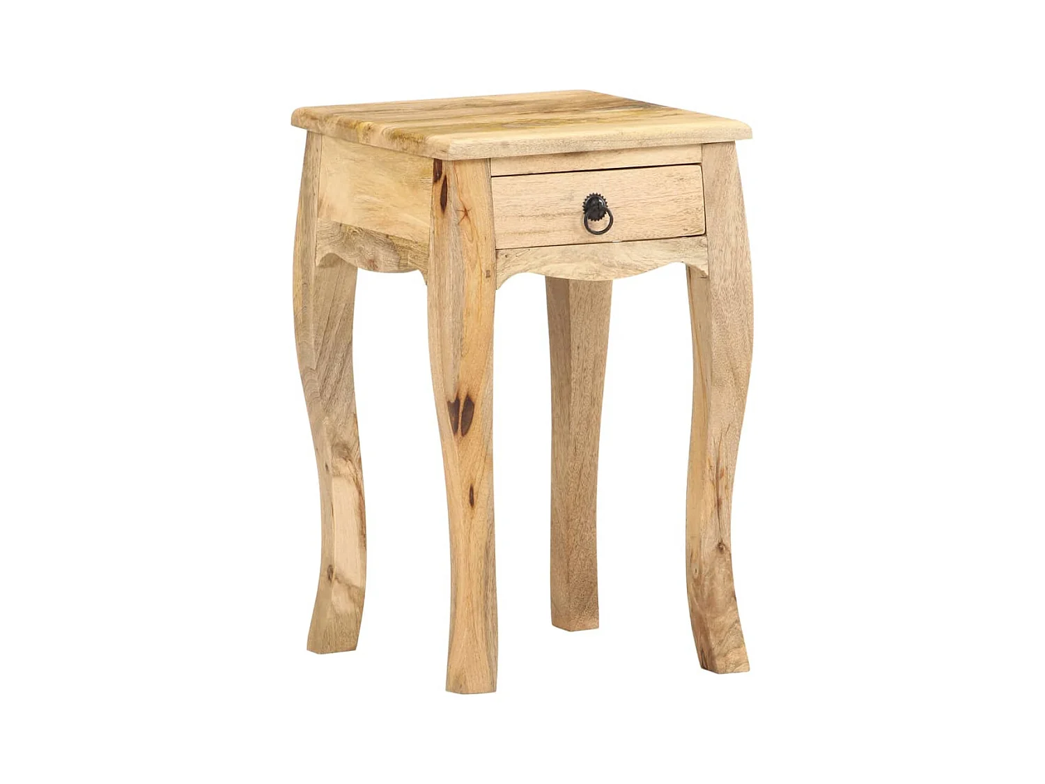 Table de chevet 28x28x46 cm Bois de manguier massif