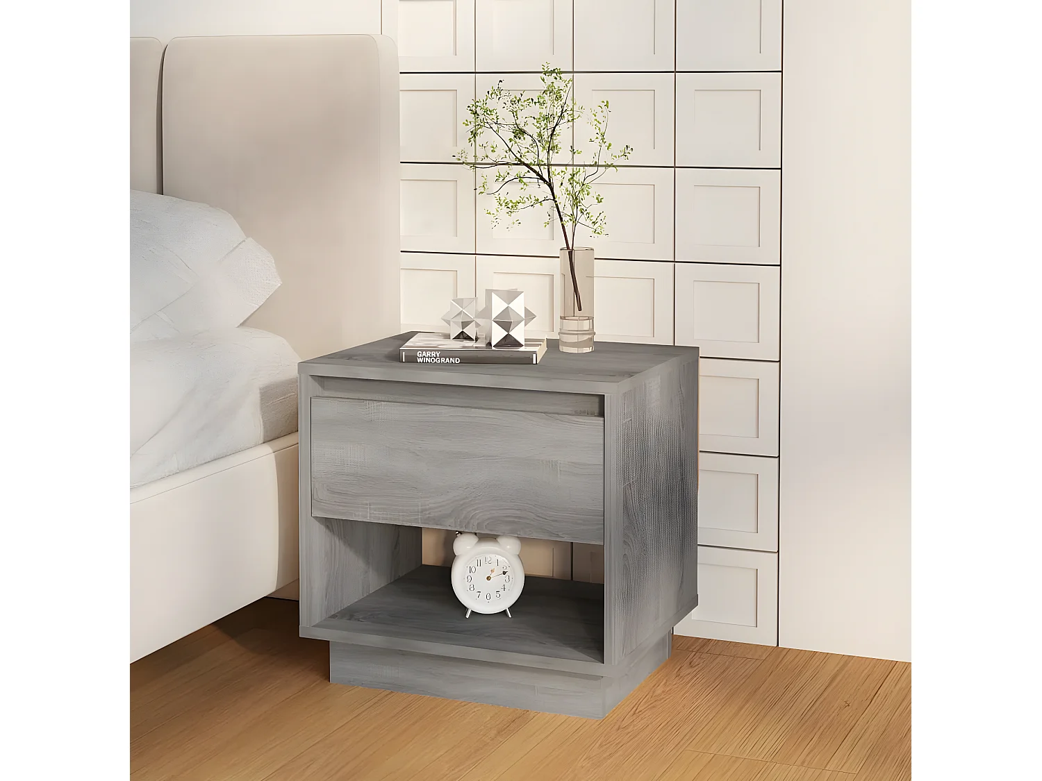 Tables de chevet 2 pièces Sonoma gris 45x34x44 cm Aggloméré