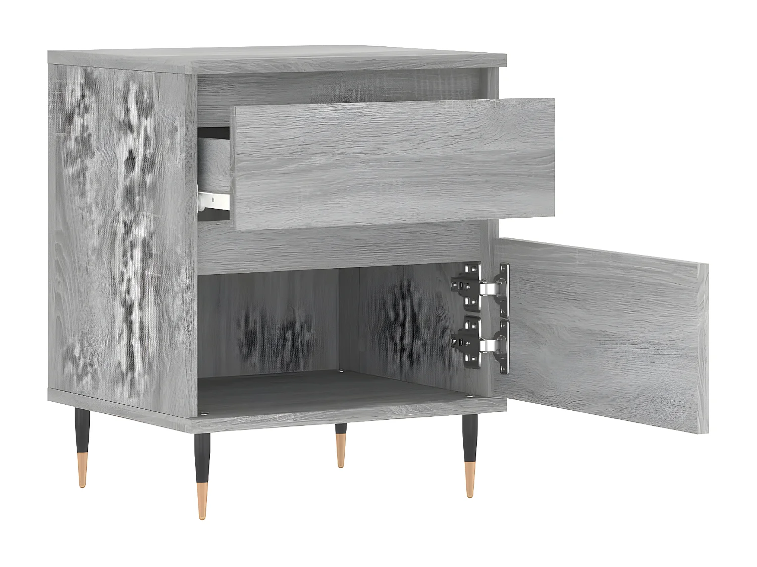 Table de chevet sonoma gris 40x35x50 cm bois d’ingénierie