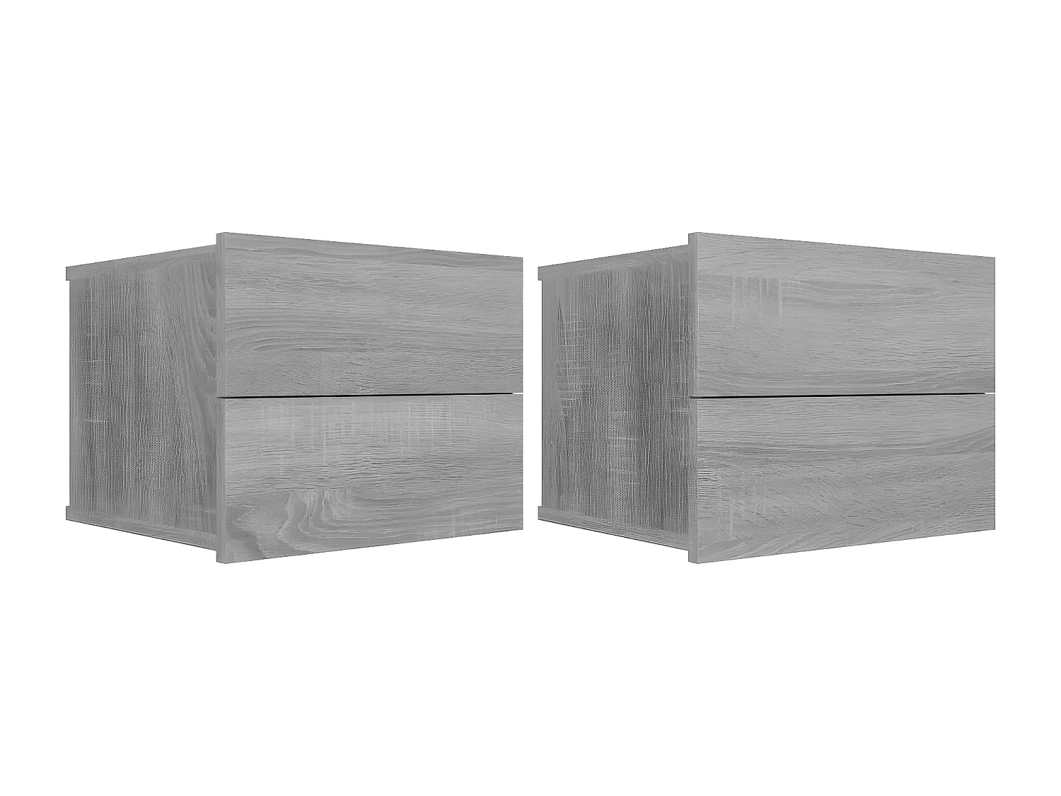 Tables de chevet 2 pièces Sonoma gris 40x30x30cm Bois d'ingénierie