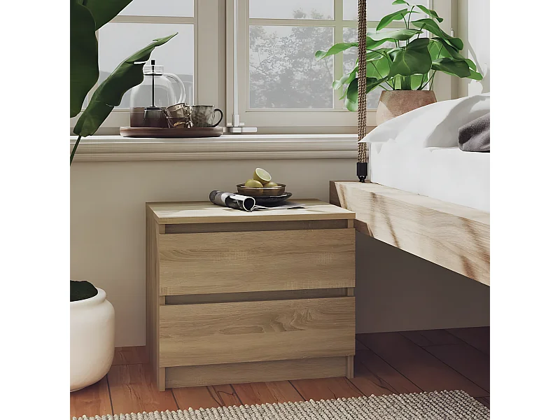 Table de chevet Chêne sonoma 50x39x43,5 cm Aggloméré