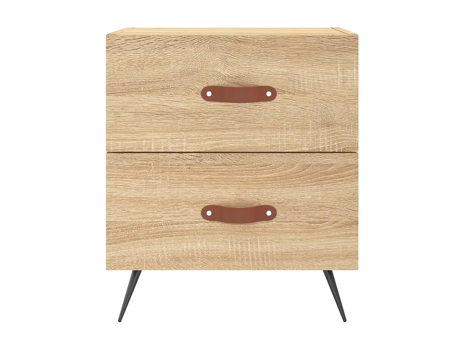 Nachtkastjes 2 st 40x35x47,5 cm bewerkt hout sonoma eikenkleur