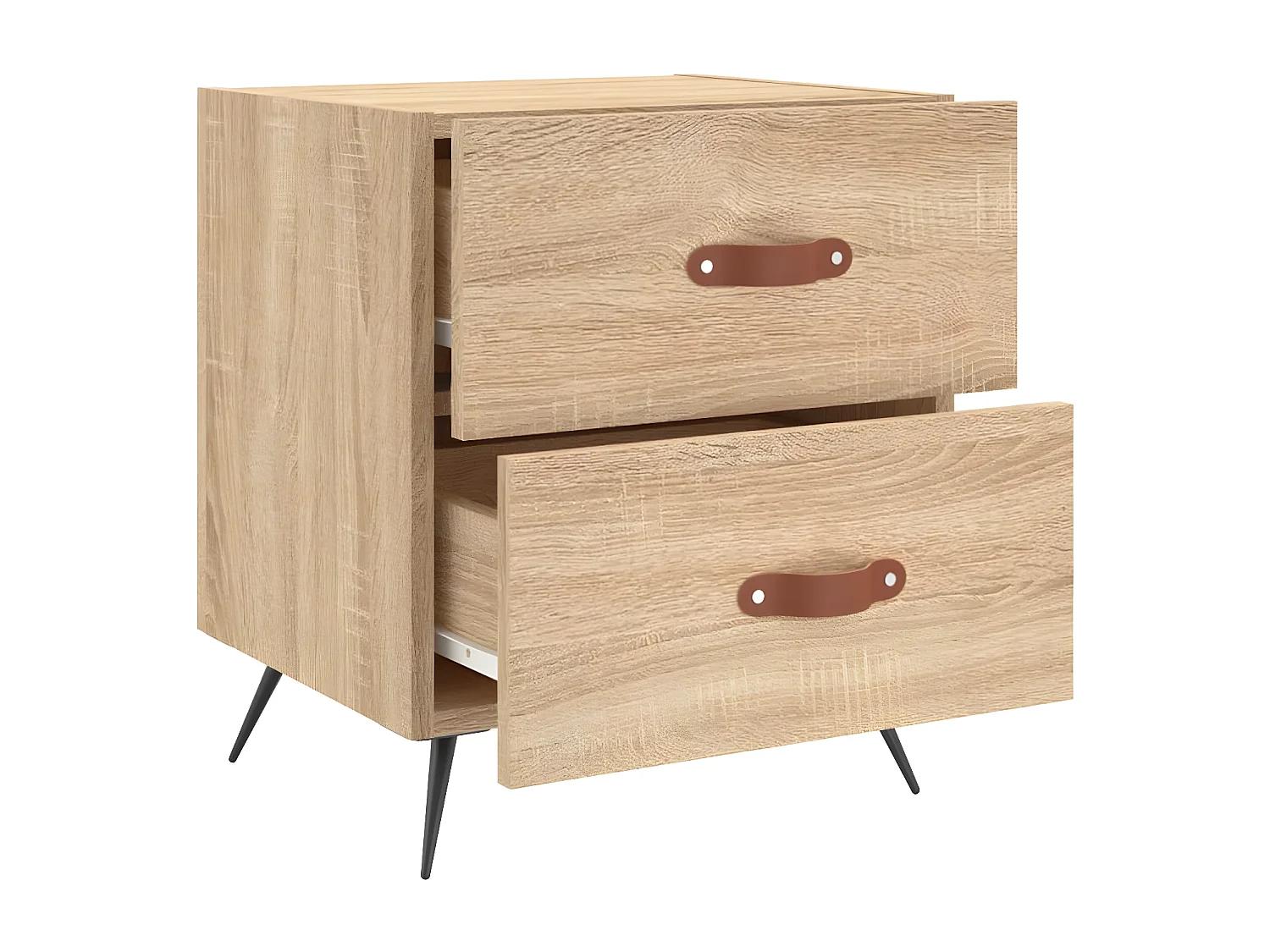 Tables de chevet 2 pièces chêne sonoma 40x35x47,5 cm