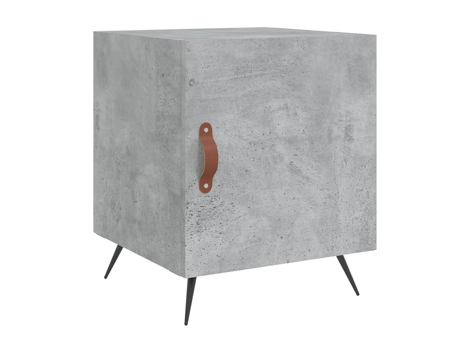 Table de chevet gris béton 40x40x50 cm bois d’ingénierie