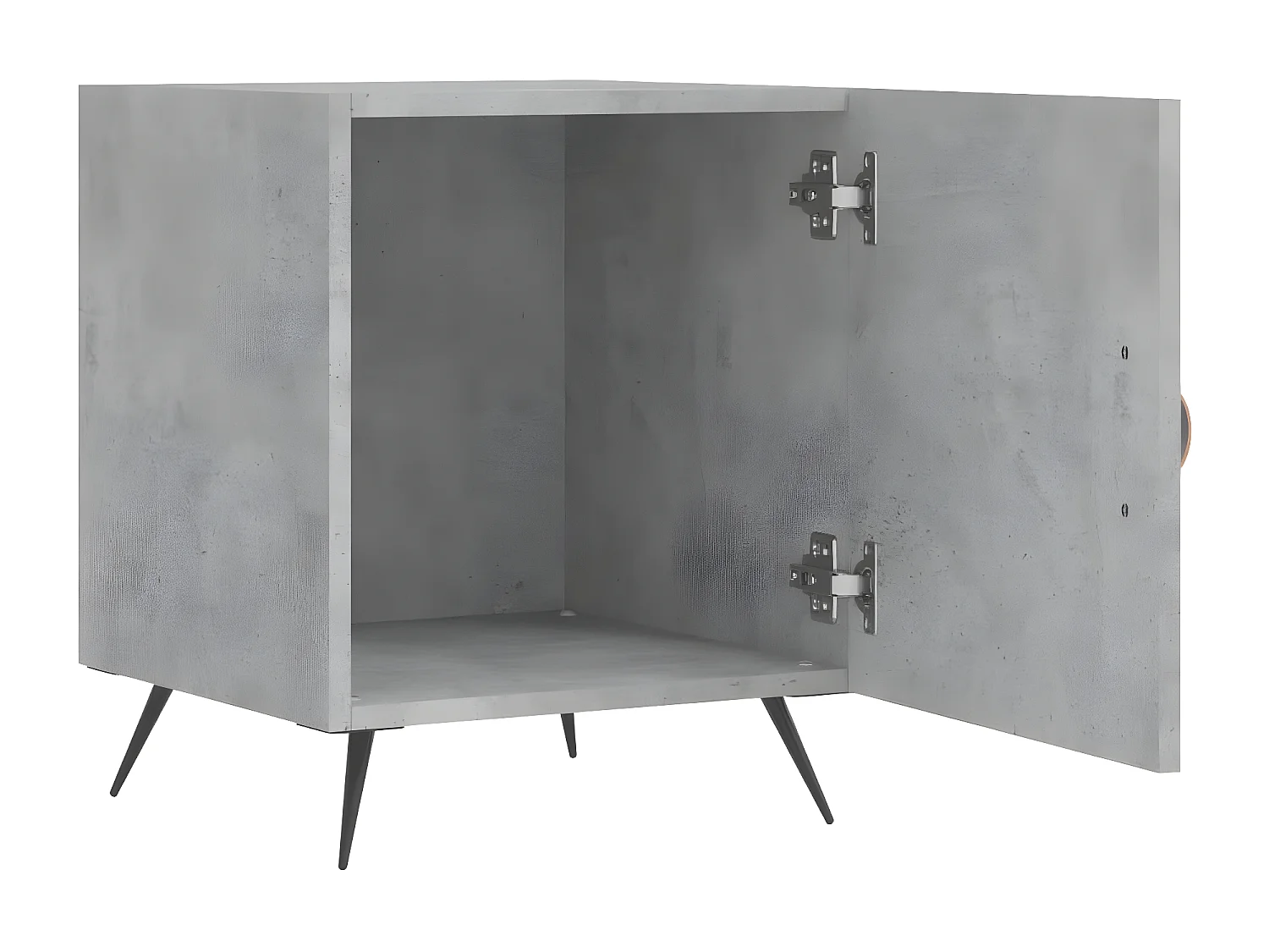 Table de chevet gris béton 40x40x50 cm bois d’ingénierie