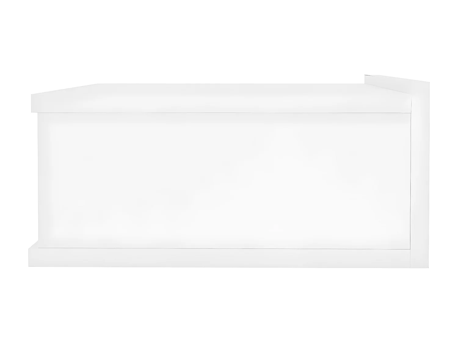 Mesita de noche flotante madera contrachapada blanco 40x30x15cm