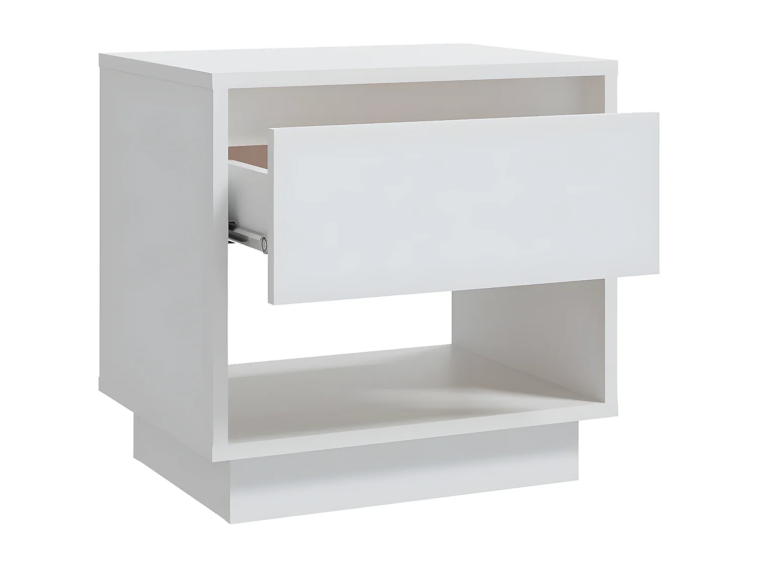 Table de chevet Blanc 45x34x44 cm Aggloméré