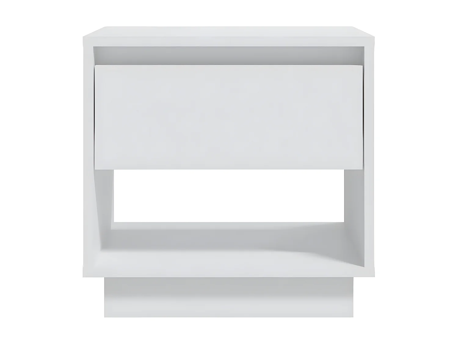 Table de chevet Blanc 45x34x44 cm Aggloméré