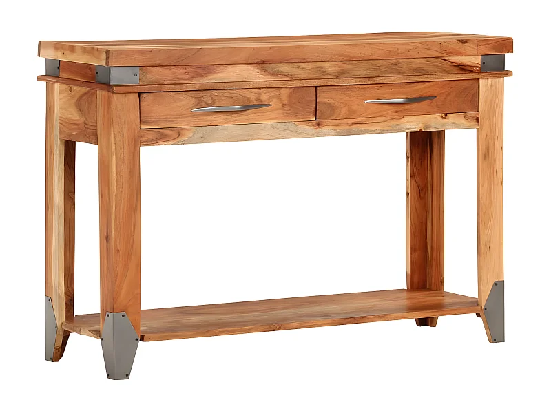 Mesa consola 110x34x74 cm madeira de acácia maciça
