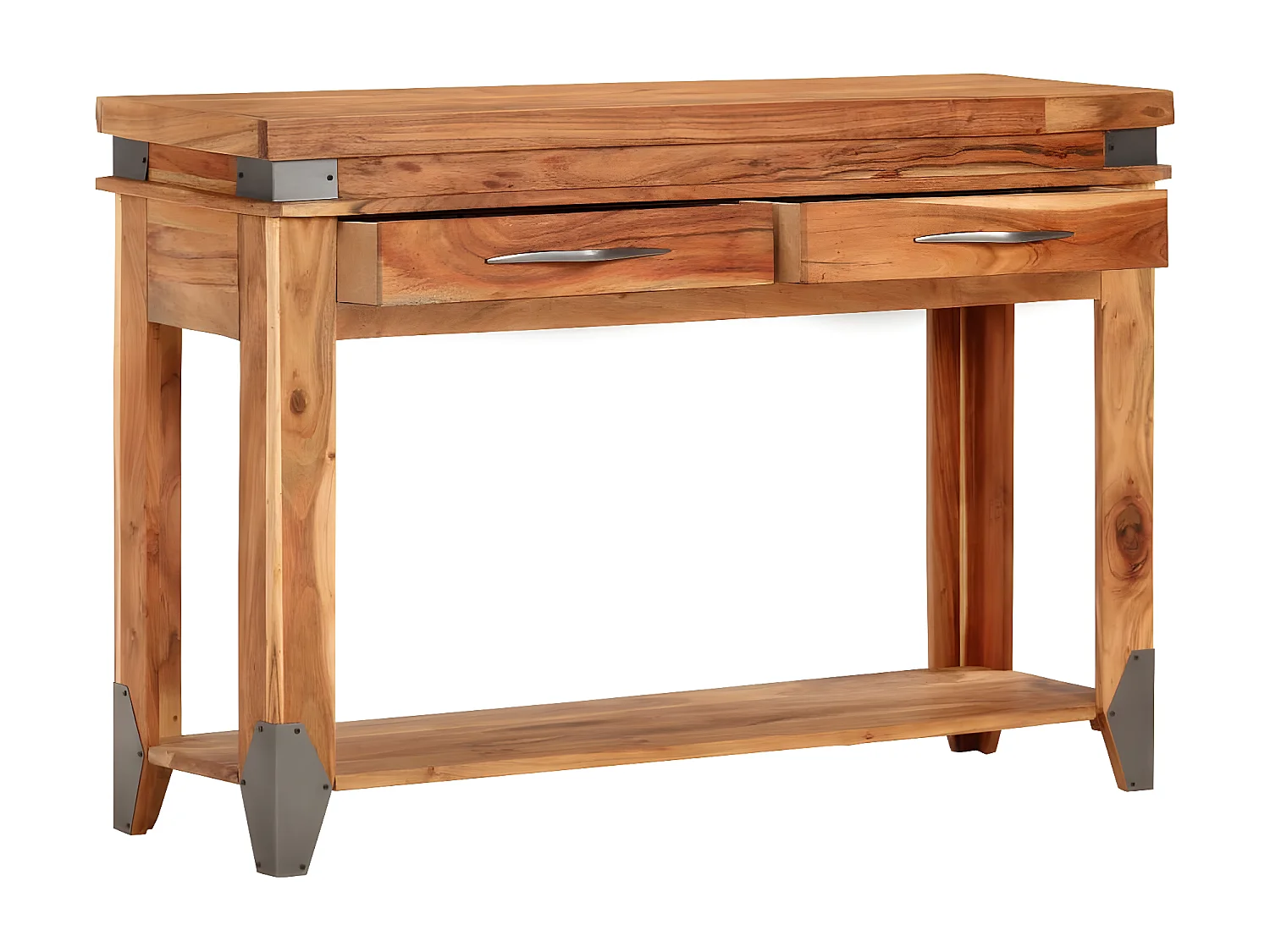 Mesa consola 110x34x74 cm madeira de acácia maciça