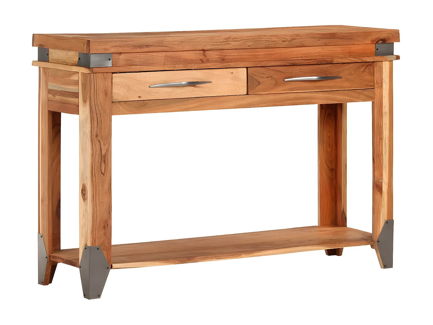 Mesa consola 110x34x74 cm madeira de acácia maciça