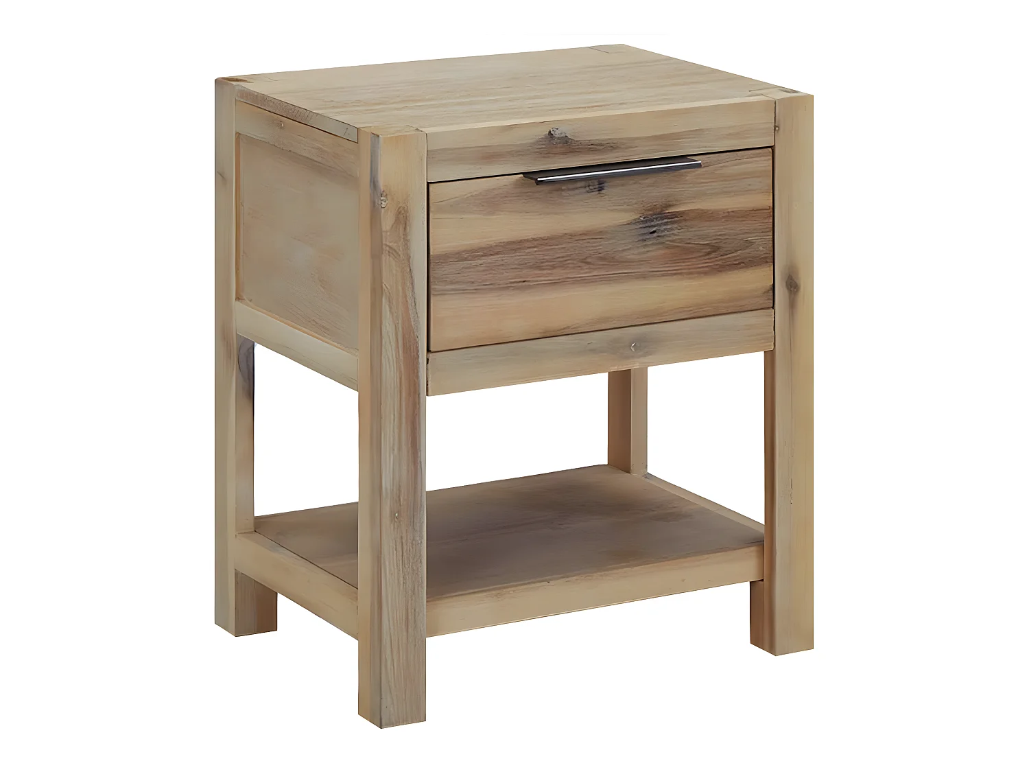 Table de chevet avec tiroir 40x30x48 cm Bois d'acacia solide