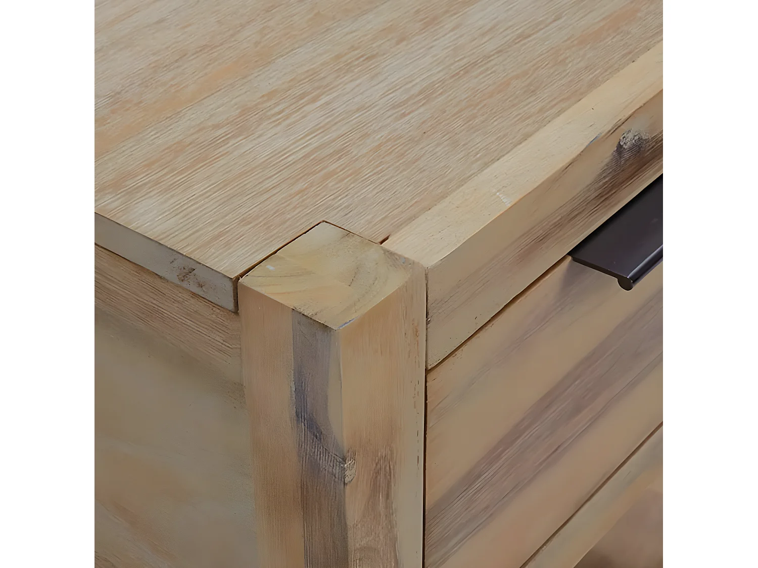 Table de chevet avec tiroir 40x30x48 cm Bois d'acacia solide