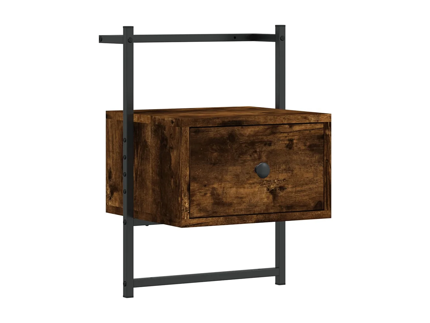 Table de chevet murale chêne fumé 35x30x51 cm cm